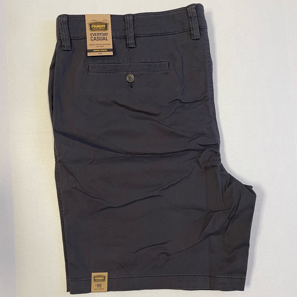 Foundry Big & Tall Mens Comfort Stretch Shorts Dark Charcoal Size 52